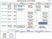 College Class Schedule template screenshot