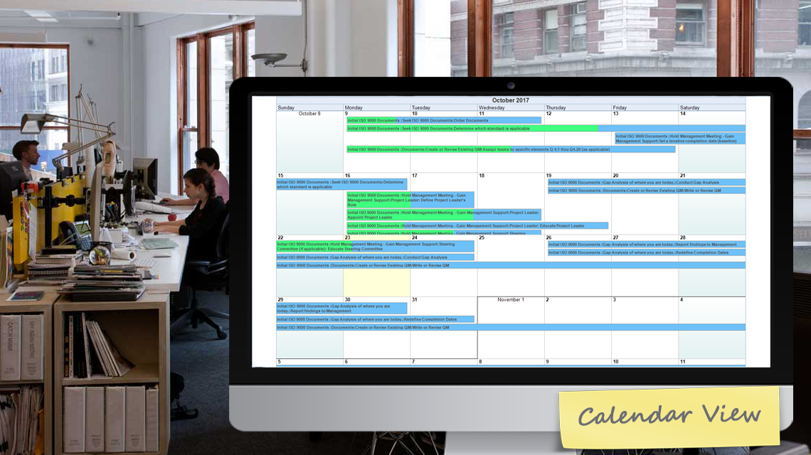 FastTrack Calenda View Sample