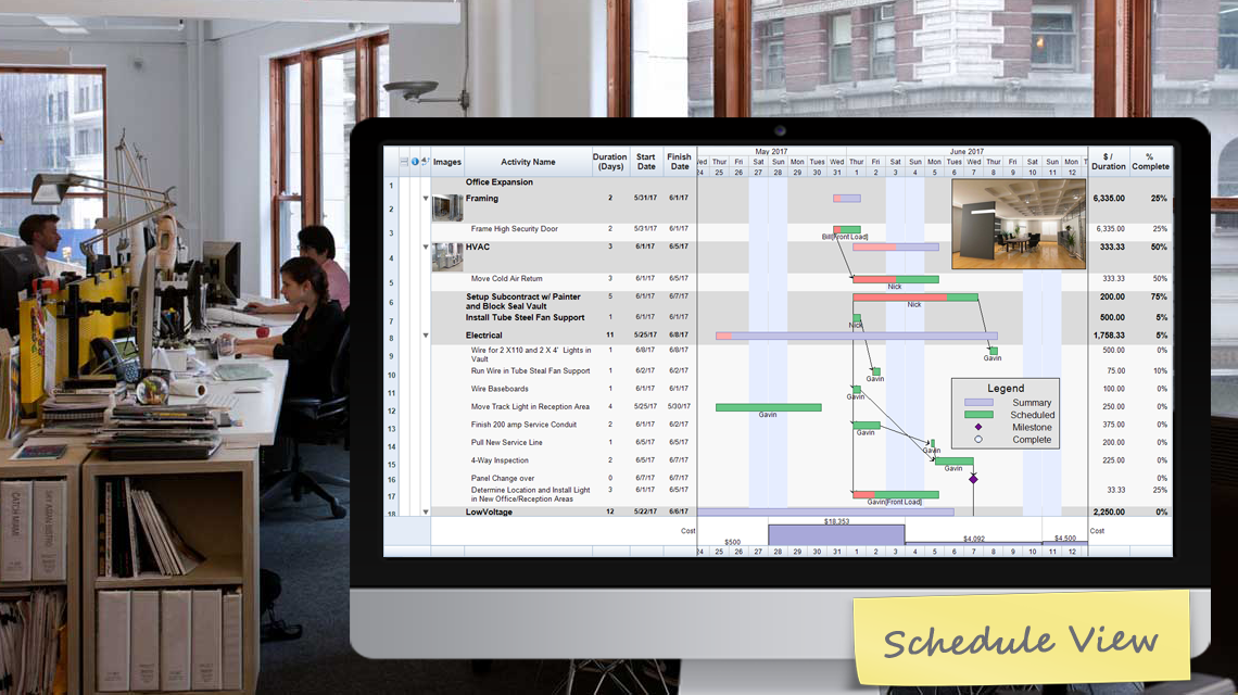 FastTrack Schedule View Sample