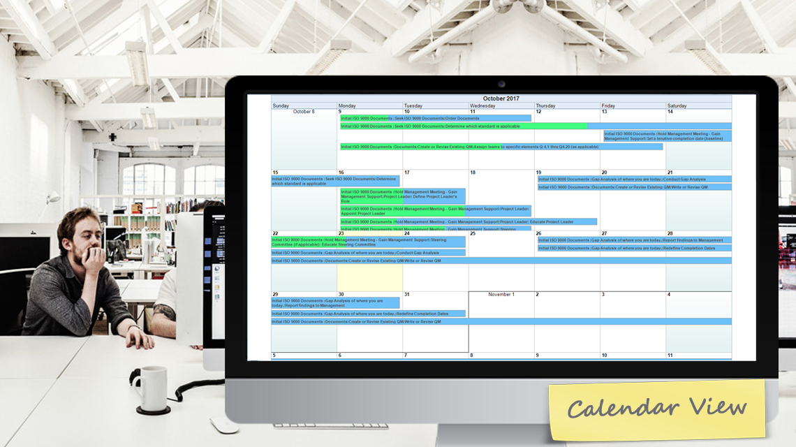 FastTrack Calenda View Sample