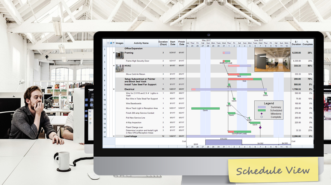 FastTrack Schedule View Sample