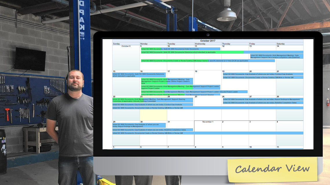 FastTrack Calenda View Sample