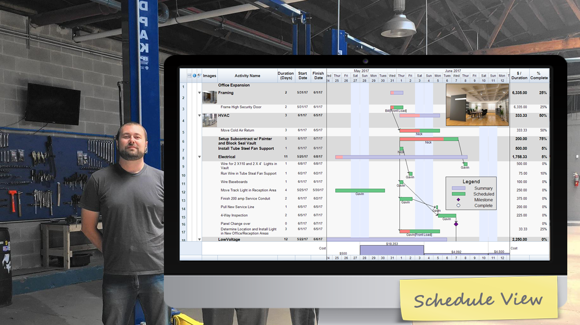 FastTrack Schedule View Sample
