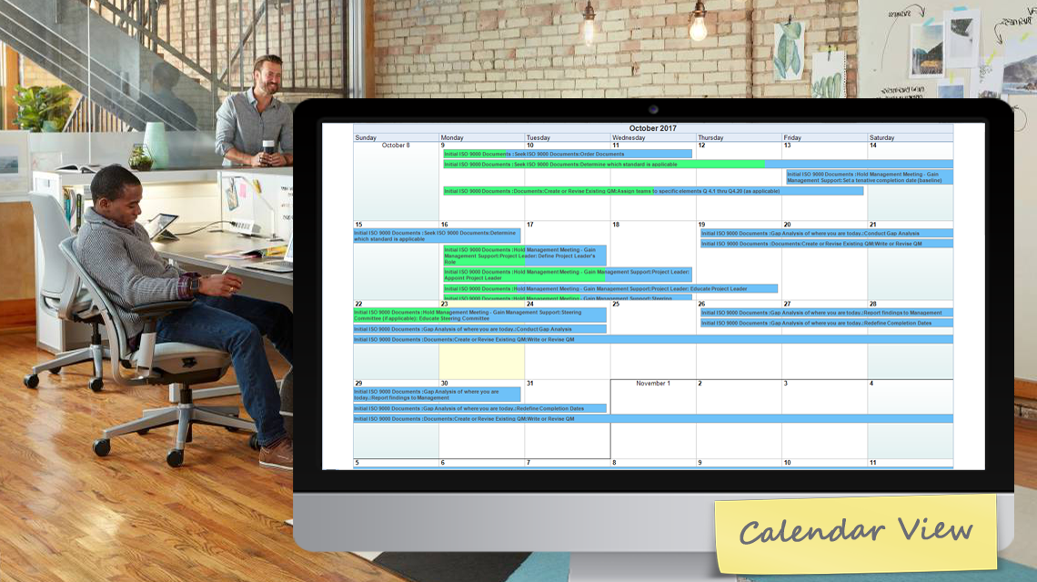 FastTrack Calenda View Sample