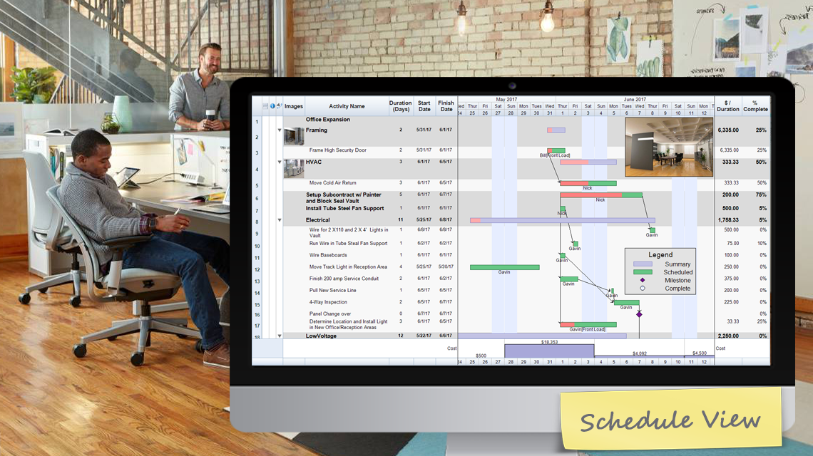 FastTrack Schedule View Sample