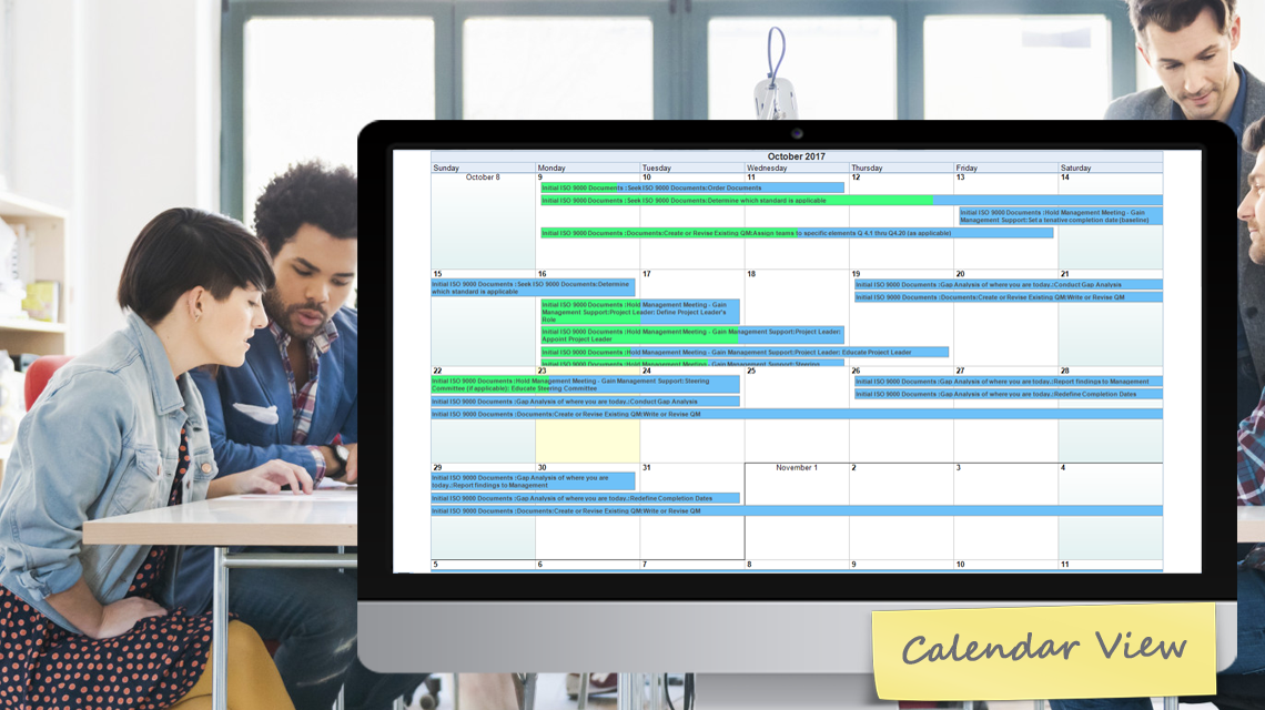 FastTrack Calenda View Sample
