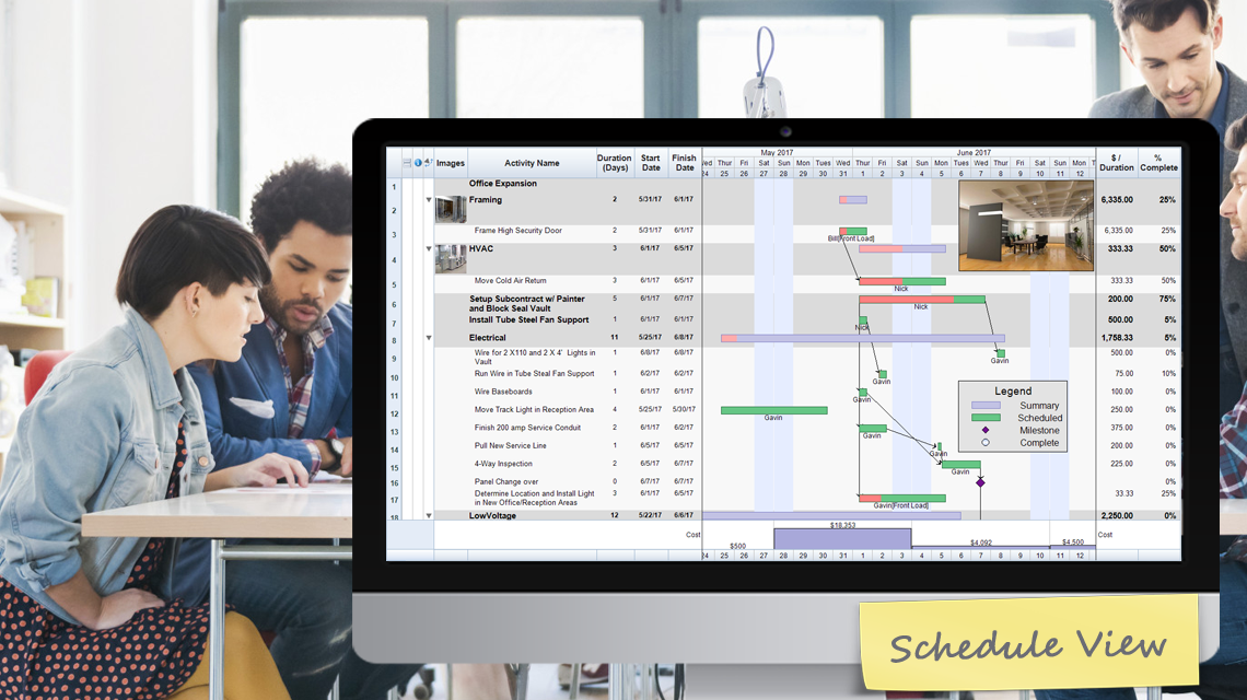 FastTrack Schedule View Sample