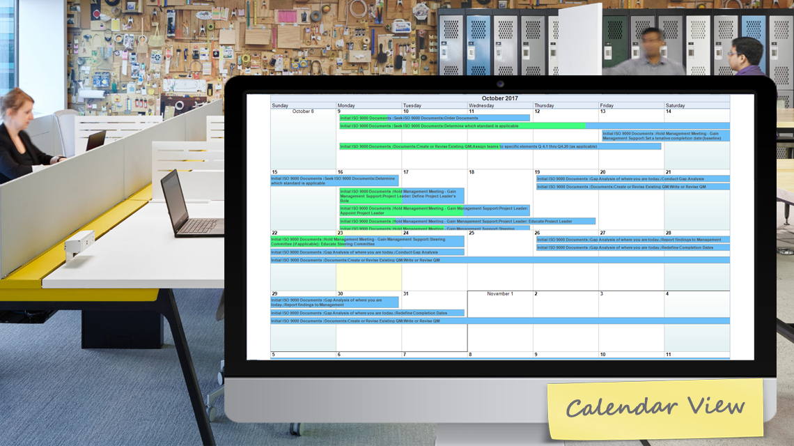 FastTrack Calenda View Sample