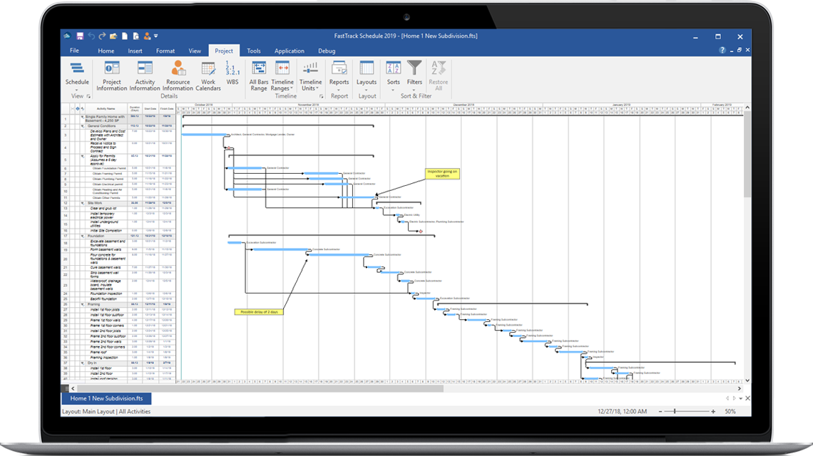 FastTrack Schedule 2024 For Windows Schedule View