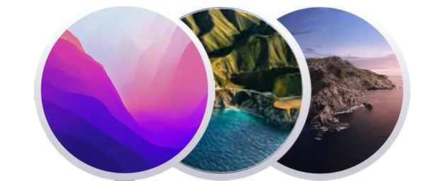 macOS 12 Monterey macOS 11 Big Sur macOS 10.15 Catalina Logos