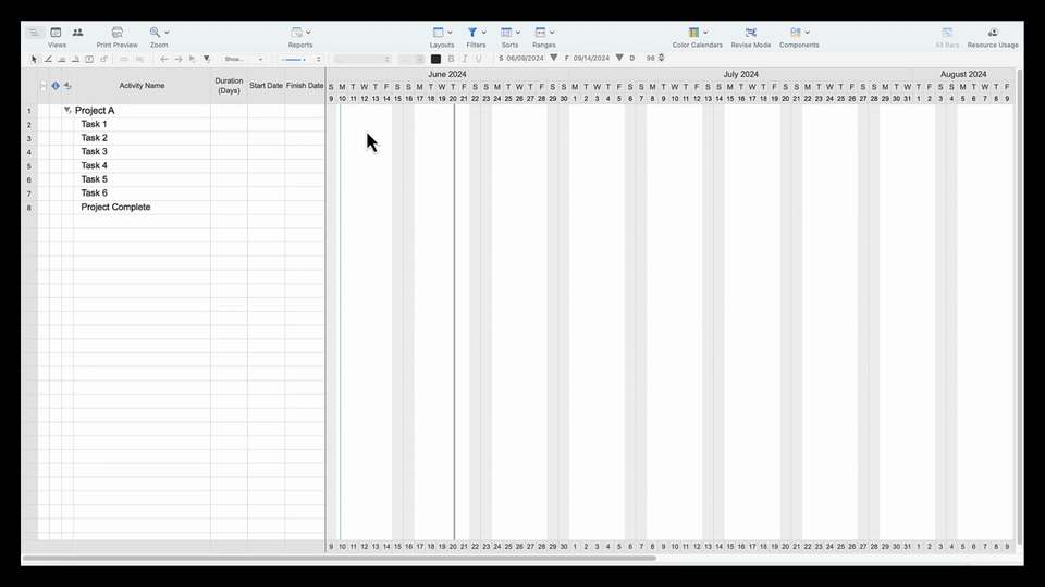 Durations & Creating Task Bars