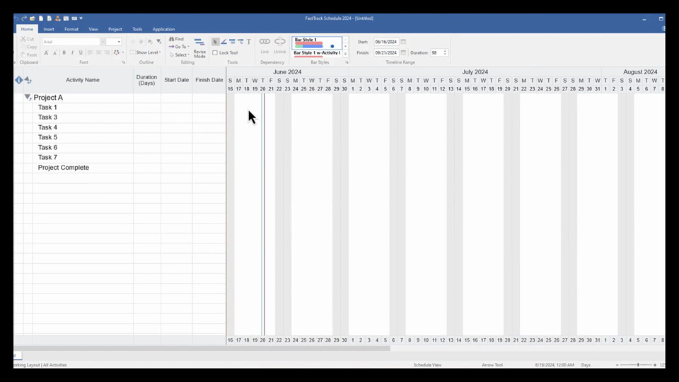 Durations & Creating Task Bars